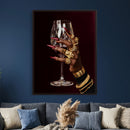 Black Woman Holding Elegant Wine Glass Art, Black Girl Art, by MyGreatCanvas | Canvas Wall Art Prints | Photo Prints & Wall Decor