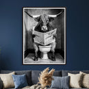 Texas Longhorn Cow Toilet Paper Canvas Wall Art, Funny by MyGreatCanvas | Canvas Wall Art Prints | Photo Prints & Wall Decor