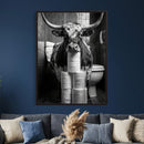 Texas Longhorn Cow Toilet Paper Canvas Wall Art, Funny by MyGreatCanvas | Canvas Wall Art Prints | Photo Prints & Wall Decor