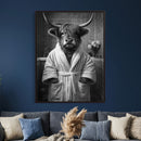 Funny Bathroom Wall Art Canvas Print, Highland Cow in by MyGreatCanvas | Canvas Wall Art Prints | Photo Prints & Wall Decor