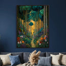 Gustav Klimt Style Forest Canvas Wall Art, Golden Forest by MyGreatCanvas | Canvas Wall Art Prints | Photo Prints & Wall Decor