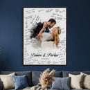 Wedding Guest Book Alternative Wall Art Canvas Print, Personalized Wedding Signature Poster, Custom Couple Photo Guestbook Canvas, Bridal Shower Reception Decor by MyGreatCanvas | Canvas Wall Art Prints | Photo Prints & Wall Decor