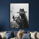 Vintage Cowboy Wall Art Canvas Print - Western Gunslinger Revolver Artwork, by MyGreatCanvas | Canvas Wall Art Prints | Photo Prints & Wall Decor