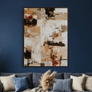 Blue Teal Abstract Canvas Wall Art, Modern Textured Painting Print, Navy Orange White Contemporary Art, Neutral Living Room Decor, Office Art by MyGreatCanvas | Canvas Wall Art Prints | Photo Prints & Wall Decor