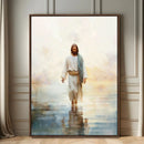 Jesus Walking on Water Wall Art Canvas Print, Christian Wall