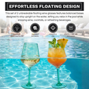 Floating Wine Glasses for Pool - Set of 2-15 OZ (Green)