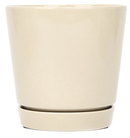 4 inch Oatmeal Minimalist Pot with Saucer