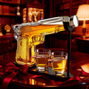 Gifts for Men Dad, 10.1 Oz Whiskey Gun Decanter Set + 2 Bullet Glasses - Unique Birthday Pistol Gift Ideas Daughter Son, Personalized Liquor Dispenser - Scotch Bourbon Vodka, Him, Brother Husband