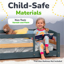 Full-Size Montessori Floor Bed with Strong Slatted Frame by Ocodile.com