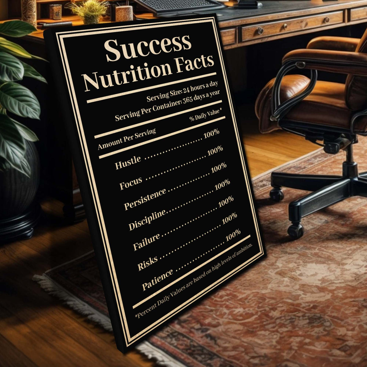 Ingredients For Success Motivational Wall Sign, photo 4 of 10