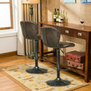 Set of 2 Adjustable Swivel Bar Stools with Hot-Stamping Cloth by LJGDeals