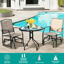 2 Pieces Patio Swing Single Glider Chair Rocking Seating by LJGDeals