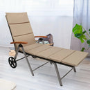 Outdoor Chaise Lounge Chair Rattan Lounger Recliner Chair by LJGDeals