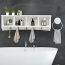 Wall-Mounted Storage Cabinet Hanging Entryway Shelf Coat Rack by LJGDeals