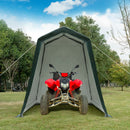 Outdoor Carport Shed with Sidewalls and Waterproof Ripstop Cover-6 x 8 ft