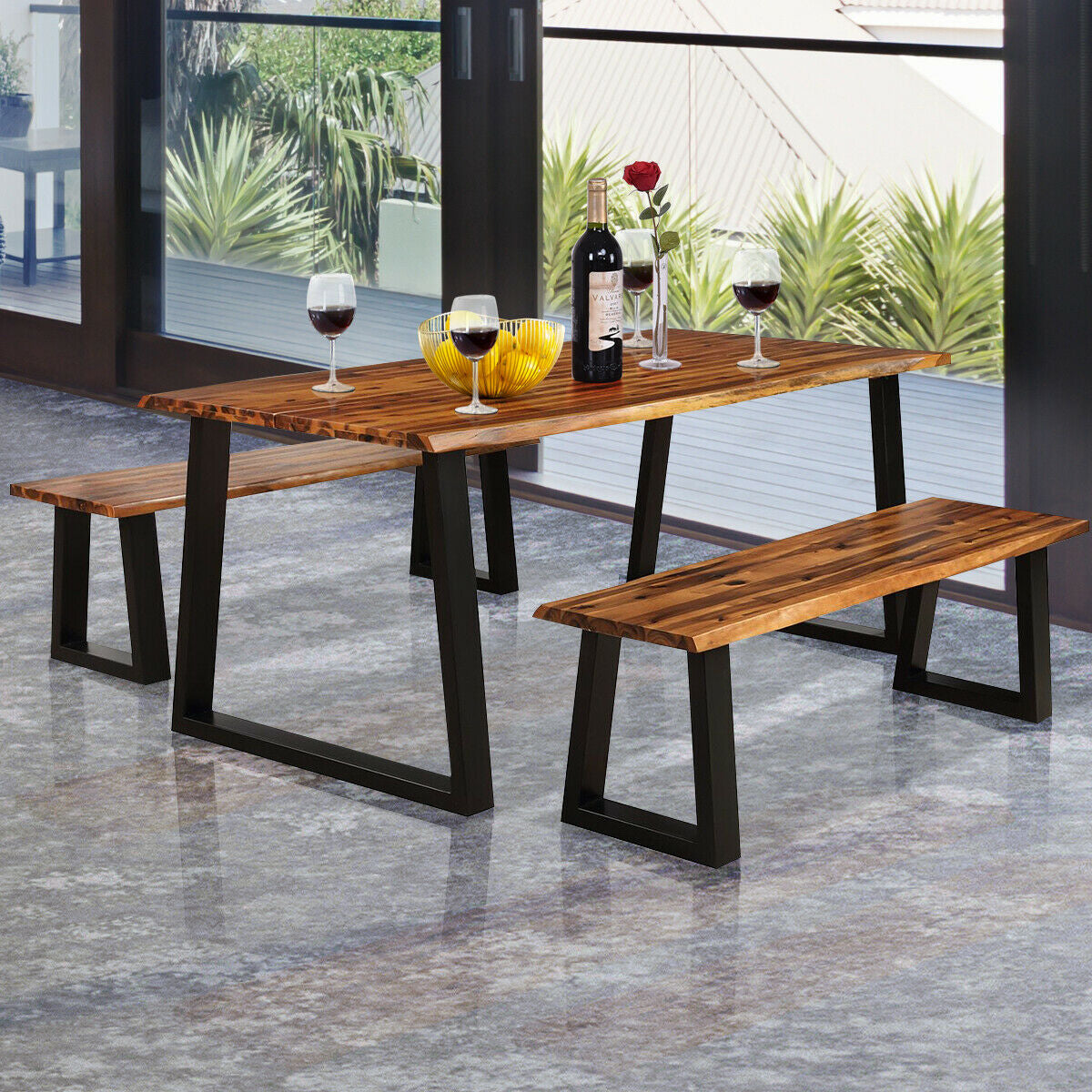 Rectangular Acacia Wood Dining Table, photo 7 of 8