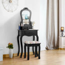 Makeup Dressing Table and Bench 3 Drawers and Cushioned Stool for Girls by LJGDeals