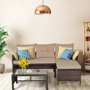 3 Pieces Patio Wicker Rattan Sofa Set by LJGDeals
