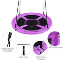 40 Inch Flying Saucer Tree Swing Indoor Outdoor Play Set-Purple