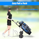 Folding 2 Wheels Push Pull Golf Cart Trolley with Scoreboard by LJGDeals