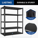 BILT HARD 3300LBS 60" W x 24" D x 72" H Garage Shelving, 5-Shelf Industrial Storage Shelves Heavy Duty, Metal Shelving Units with Adjustable Shelf, Steel Utility Shelves