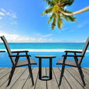 Set of 2 Outdoor Patio Folding Chairs-Gray by LJGDeals