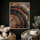 Abstract Tree Rings Wall Art Canvas Print Wood Grain Rings