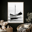 Minimal Boat Wall Art Canvas Print – Black and White Coastal by MyGreatCanvas | Canvas Wall Art Prints | Photo Prints & Wall Decor