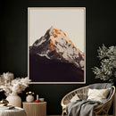 Golden Peak Mountain Wall Art Canvas Print, Minimal Alpine by MyGreatCanvas | Canvas Wall Art Prints | Photo Prints & Wall Decor