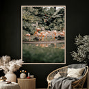 Flamingo Wall Art Canvas Print, Tropical Wildlife Scene by MyGreatCanvas | Canvas Wall Art Prints | Photo Prints & Wall Decor