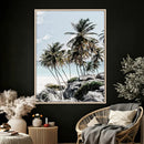 Tropical Trees Beach Wall Art Canvas Print, Coastal Ocean by MyGreatCanvas | Canvas Wall Art Prints | Photo Prints & Wall Decor