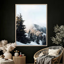 Snowy Mountain Forest Wall Art Canvas Print, Winter Pine by MyGreatCanvas | Canvas Wall Art Prints | Photo Prints & Wall Decor