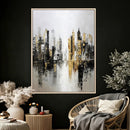 Abstract New York Wall Art Canvas Print, Gold Black Modern by MyGreatCanvas | Canvas Wall Art Prints | Photo Prints & Wall Decor
