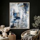 Blue Abstract Wall Art Canvas Print, Gold Black Modern by MyGreatCanvas | Canvas Wall Art Prints | Photo Prints & Wall Decor