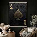 Ace of Spades Wall Art Canvas Print – Black and Gold Playing by MyGreatCanvas | Canvas Wall Art Prints | Photo Prints & Wall Decor