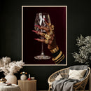 Black Woman Holding Elegant Wine Glass Art, Black Girl Art, by MyGreatCanvas | Canvas Wall Art Prints | Photo Prints & Wall Decor