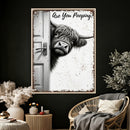 Funny Highland Cow Bathroom Wall Art Canvas Print, Are You by MyGreatCanvas | Canvas Wall Art Prints | Photo Prints & Wall Decor