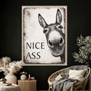 Funny Donkey Bathroom Wall Art Canvas Print, Nice Ass Farm by MyGreatCanvas | Canvas Wall Art Prints | Photo Prints & Wall Decor
