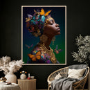 Butterfly Crown Gold Woman Portrait — Monarch Queen Canvas by MyGreatCanvas | Canvas Wall Art Prints | Photo Prints & Wall Decor