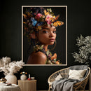 Butterfly Crown Gold Woman Portrait — Monarch Queen Canvas by MyGreatCanvas | Canvas Wall Art Prints | Photo Prints & Wall Decor