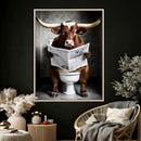 Texas Longhorn Cow Toilet Paper Canvas Wall Art, Funny by MyGreatCanvas | Canvas Wall Art Prints | Photo Prints & Wall Decor