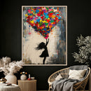 Banksy Street Art Canvas Wall Art, Girl Heart Balloons by MyGreatCanvas | Canvas Wall Art Prints | Photo Prints & Wall Decor