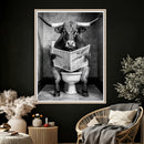 Texas Longhorn Cow Toilet Paper Canvas Wall Art, Funny by MyGreatCanvas | Canvas Wall Art Prints | Photo Prints & Wall Decor