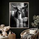 Texas Longhorn Cow Toilet Paper Canvas Wall Art, Funny by MyGreatCanvas | Canvas Wall Art Prints | Photo Prints & Wall Decor