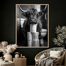 Highland Cow Toilet Paper Canvas Wall Art, Funny Bathroom by MyGreatCanvas | Canvas Wall Art Prints | Photo Prints & Wall Decor