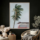 VW Van Palm Tree Canvas Wall Art, Pink Camper Surfboards by MyGreatCanvas | Canvas Wall Art Prints | Photo Prints & Wall Decor