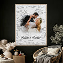 Wedding Guest Book Alternative Wall Art Canvas Print, Personalized Wedding Signature Poster, Custom Couple Photo Guestbook Canvas, Bridal Shower Reception Decor by MyGreatCanvas | Canvas Wall Art Prints | Photo Prints & Wall Decor