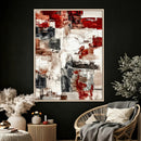 Blue Teal Abstract Canvas Wall Art, Modern Textured Painting Print, Navy Orange White Contemporary Art, Neutral Living Room Decor, Office Art by MyGreatCanvas | Canvas Wall Art Prints | Photo Prints & Wall Decor
