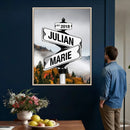 Personalized Street Sign Art Canvas Print by MyGreatCanvas | Canvas Wall Art Prints | Photo Prints & Wall Decor