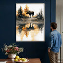 Abstract Moose Forest Wall Art Canvas Print – Wildlife by MyGreatCanvas | Canvas Wall Art Prints | Photo Prints & Wall Decor